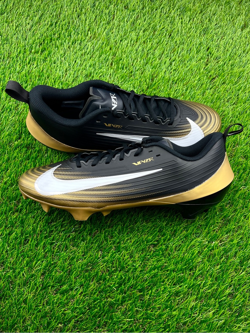 Nike Vapor Speed 3 Football Lacrosse Cleats Lightweight Men's Size 12.5 Black